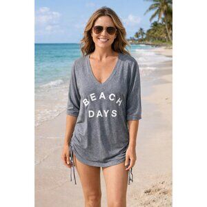 Venus Gray “Beach Days” Swim Cover-Up, size small, LIKE NEW!